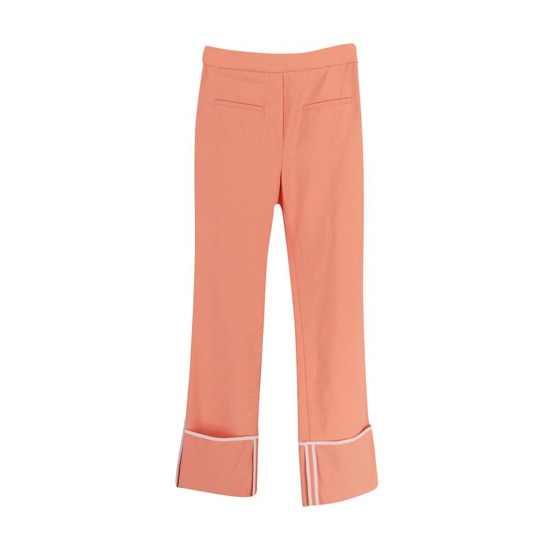 Ellery Bembe Turn Up Cuff Pants In Peach Polyester